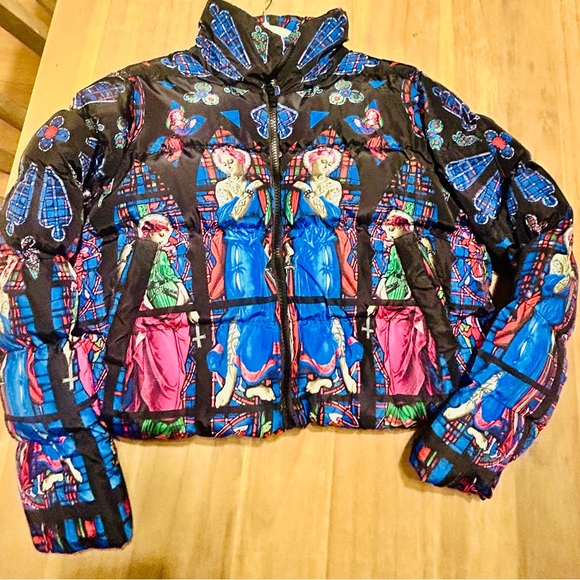Current Mood Jackets & Blazers - Current Mood Dolls Kill Stained Glass Puffer Jacket- Medium- Excellent Condition